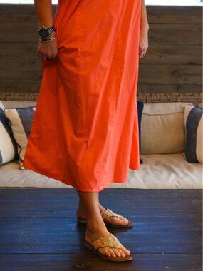 Diba True Genuine Leather Beaded Toe Thong Sandal